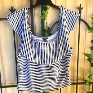 Bold Elements Top XL Black White Off Shoulder New